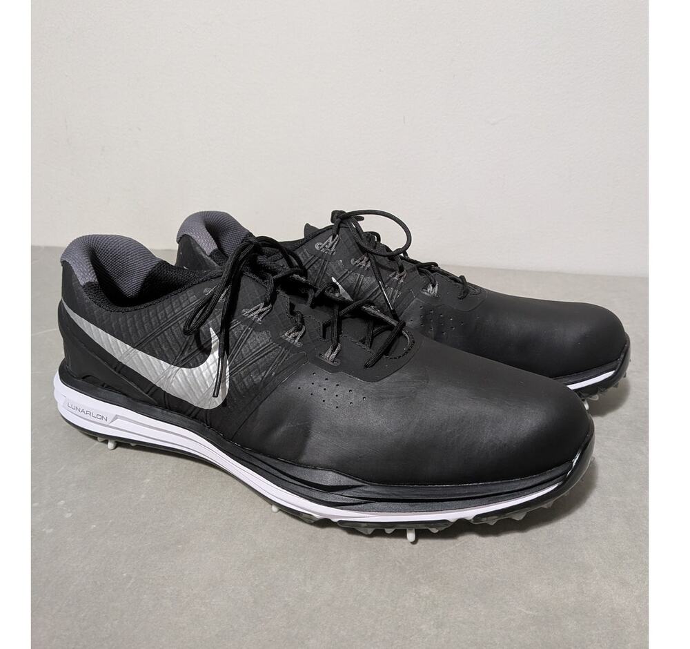 Nike Lunar Control 3 Men's Golf Shoes Black Silver 704665-001 Size 12